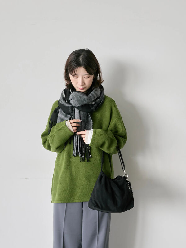 セール】 チェックマフラー（ブラック/ブラウン/イエロー/サックス