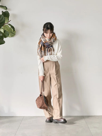 チェックマフラー（ブラック/ブラウン/イエロー/サックスブルー）｜Samansa Mos2 blue（サマンサモスモス ブルー）通販