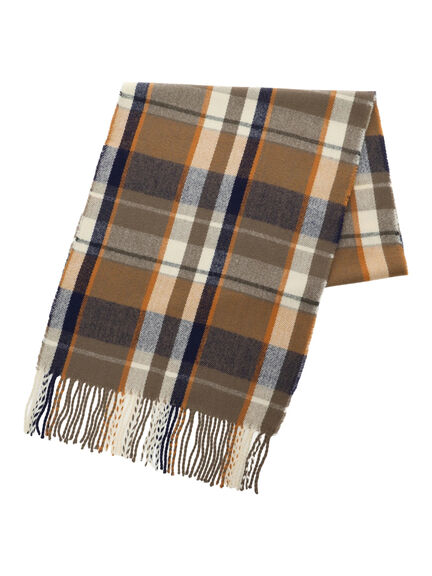 チェックマフラー（ブラック/ブラウン/イエロー/サックスブルー）｜Samansa Mos2 blue（サマンサモスモス ブルー）通販