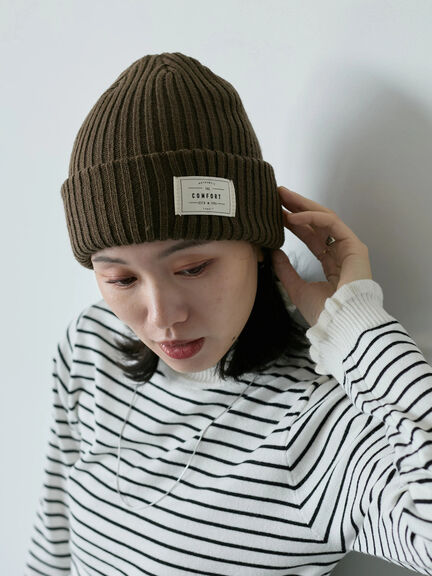 リブニット帽（ブラック/ベージュ/ブラウン）｜Samansa Mos2 blue（サマンサモスモス ブルー）通販