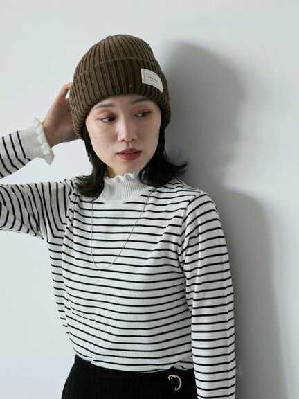 リブニット帽（ブラック/ベージュ/ブラウン）｜Samansa Mos2 blue（サマンサモスモス ブルー）通販