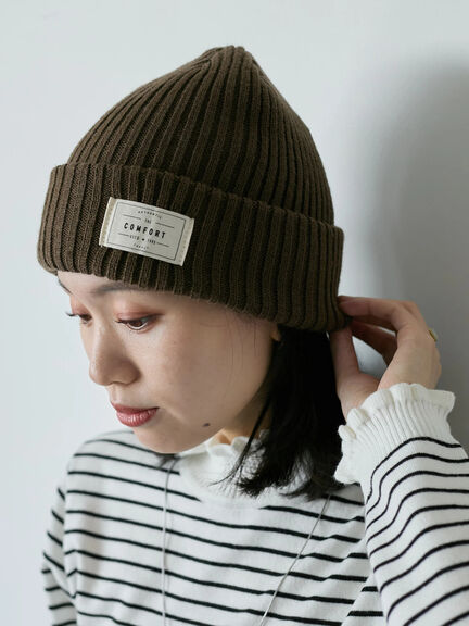 リブニット帽（ブラック/ベージュ/ブラウン）｜Samansa Mos2 blue（サマンサモスモス ブルー）通販