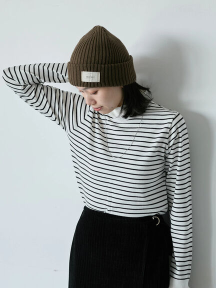 リブニット帽（ブラック/ベージュ/ブラウン）｜Samansa Mos2 blue（サマンサモスモス ブルー）通販