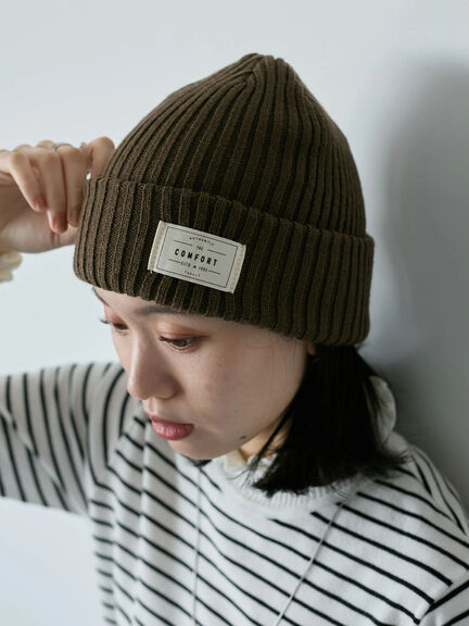 リブニット帽（ブラック/ベージュ/ブラウン）｜Samansa Mos2 blue（サマンサモスモス ブルー）通販