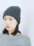 ケーブルニット帽（チャコールグレー/ブラック/キナリ）｜Samansa Mos2 blue（サマンサモスモス ブルー）通販