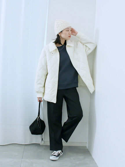 ケーブルニット帽（チャコールグレー/ブラック/キナリ）｜Samansa Mos2 blue（サマンサモスモス ブルー）通販