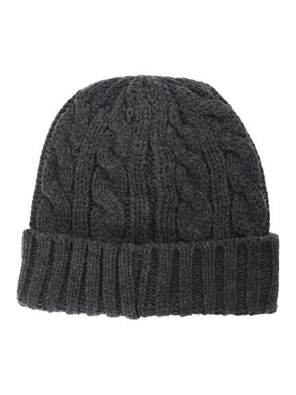 ケーブルニット帽（チャコールグレー/ブラック/キナリ）｜Samansa Mos2 blue（サマンサモスモス ブルー）通販