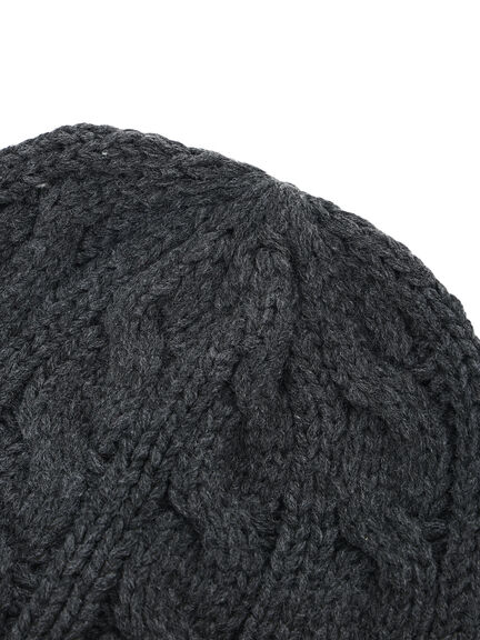 ケーブルニット帽（チャコールグレー/ブラック/キナリ）｜Samansa Mos2 blue（サマンサモスモス ブルー）通販