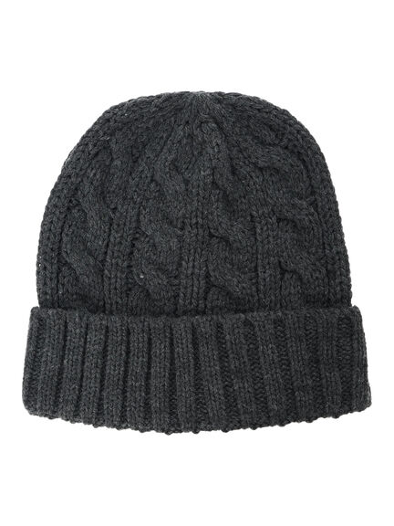 ケーブルニット帽（チャコールグレー/ブラック/キナリ）｜Samansa Mos2 blue（サマンサモスモス ブルー）通販