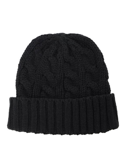 ケーブルニット帽（チャコールグレー/ブラック/キナリ）｜Samansa Mos2 blue（サマンサモスモス ブルー）通販