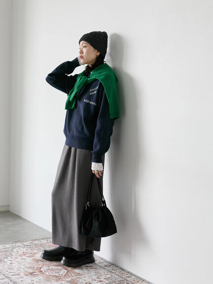 ケーブルニット帽（チャコールグレー/ブラック/キナリ）｜Samansa Mos2 blue（サマンサモスモス ブルー）通販