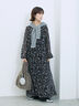◎花柄ワンピース(ブラック/ブラウン/キナリ)|Samansa Mos2 blue(サマンサモスモス ブルー)通販