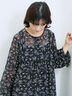 ◎花柄ワンピース(ブラック/ブラウン/キナリ)|Samansa Mos2 blue(サマンサモスモス ブルー)通販