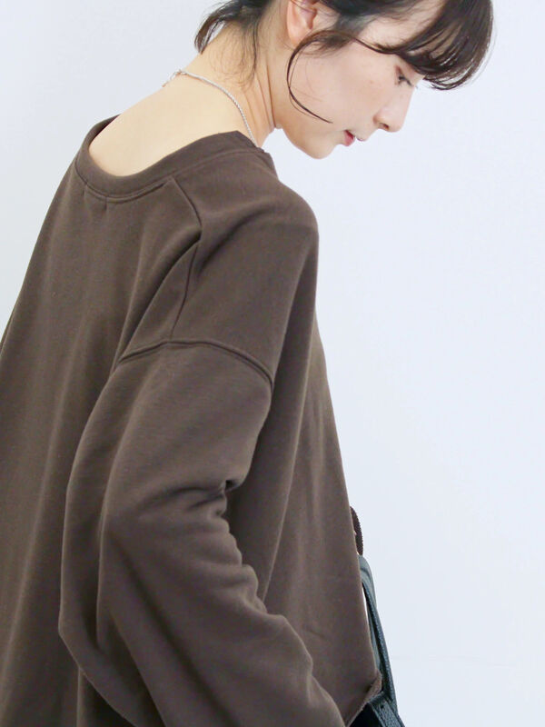 セール】 ◎裏毛深Vネックプルオーバー（グレー/ダークブラウン/ブルー