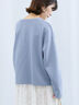 ◎裏毛深Vネックプルオーバー(グレー/ダークブラウン/ブルー)|Samansa Mos2 blue(サマンサモスモス ブルー)通販