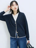 ◎ラインニットカーディガン(ネイビー)|Samansa Mos2 blue(サマンサモスモス ブルー)通販