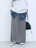 カットリブナロースカート(チャコールグレー)|Samansa Mos2 blue(サマンサモスモス ブルー)通販