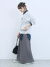 カットリブナロースカート(チャコールグレー/ブラック/ブラウン)|Samansa Mos2 blue(サマンサモスモス ブルー)通販