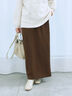 カットリブナロースカート(チャコールグレー/ブラック/ブラウン)|Samansa Mos2 blue(サマンサモスモス ブルー)通販