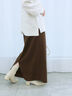 カットリブナロースカート(チャコールグレー/ブラック/ブラウン)|Samansa Mos2 blue(サマンサモスモス ブルー)通販