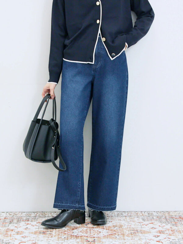 ストレートデニムパンツ（ネイビー）｜Samansa Mos2 blue（サマンサモスモス ブルー）通販