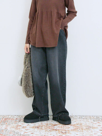 ストレートデニムパンツ（チャコールグレー/ブルー/ネイビー）｜Samansa Mos2 blue（サマンサモスモス ブルー）通販