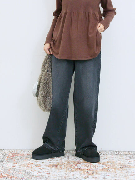 ストレートデニムパンツ（チャコールグレー/ブルー/ネイビー）｜Samansa Mos2 blue（サマンサモスモス ブルー）通販