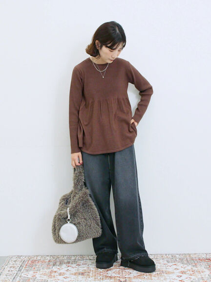 ストレートデニムパンツ（チャコールグレー/ブルー/ネイビー）｜Samansa Mos2 blue（サマンサモスモス ブルー）通販