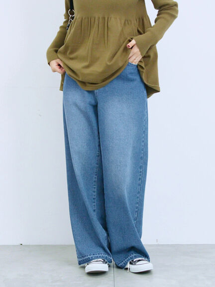 ストレートデニムパンツ（チャコールグレー/ブルー/ネイビー）｜Samansa Mos2 blue（サマンサモスモス ブルー）通販