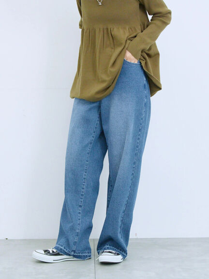 ストレートデニムパンツ（チャコールグレー/ブルー/ネイビー）｜Samansa Mos2 blue（サマンサモスモス ブルー）通販