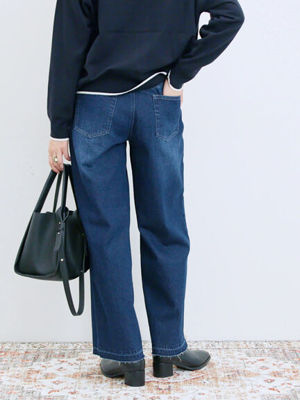 ストレートデニムパンツ（チャコールグレー/ブルー/ネイビー）｜Samansa Mos2 blue（サマンサモスモス ブルー）通販