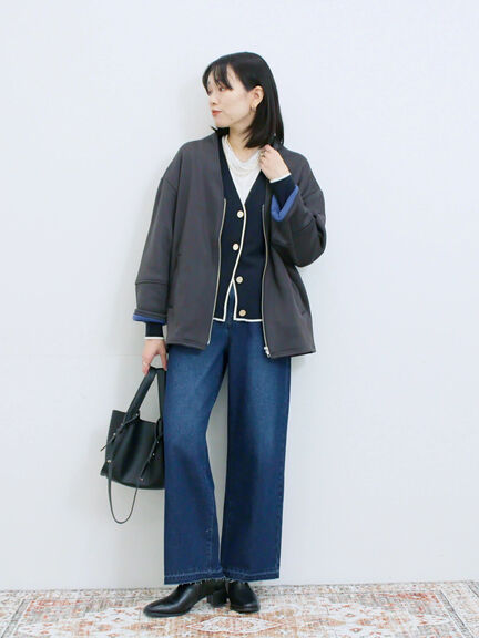 ストレートデニムパンツ（チャコールグレー/ブルー/ネイビー）｜Samansa Mos2 blue（サマンサモスモス ブルー）通販