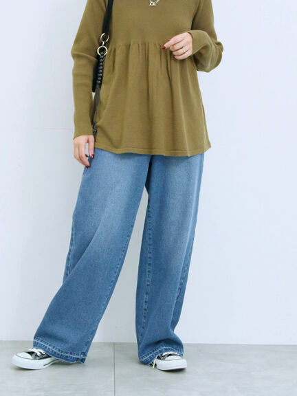 ストレートデニムパンツ（チャコールグレー/ブルー/ネイビー）｜Samansa Mos2 blue（サマンサモスモス ブルー）通販