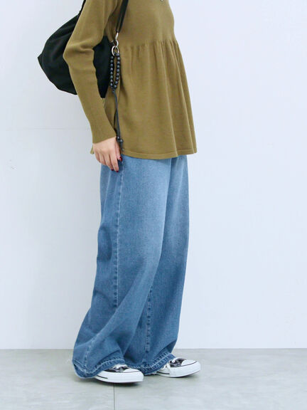 ストレートデニムパンツ（チャコールグレー/ブルー/ネイビー）｜Samansa Mos2 blue（サマンサモスモス ブルー）通販