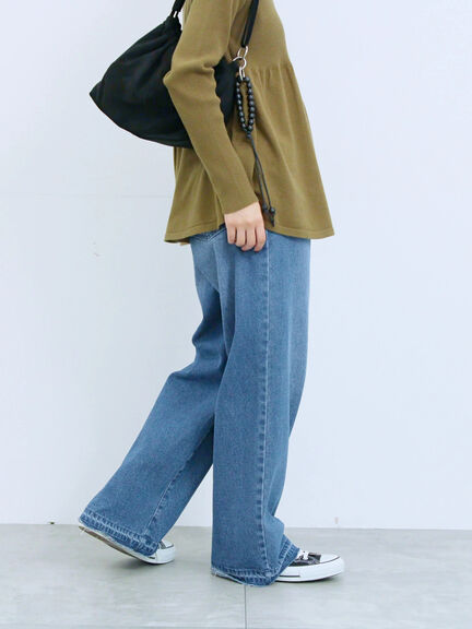 ストレートデニムパンツ（チャコールグレー/ブルー/ネイビー）｜Samansa Mos2 blue（サマンサモスモス ブルー）通販