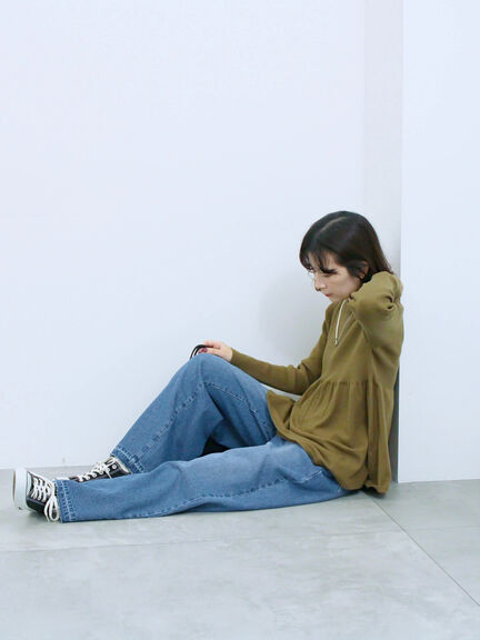 ストレートデニムパンツ（チャコールグレー/ブルー/ネイビー）｜Samansa Mos2 blue（サマンサモスモス ブルー）通販