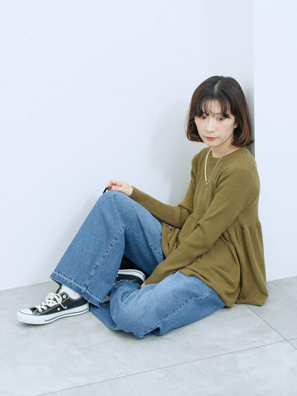 ストレートデニムパンツ（チャコールグレー/ブルー/ネイビー）｜Samansa Mos2 blue（サマンサモスモス ブルー）通販