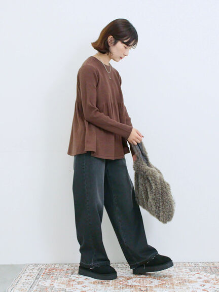 ストレートデニムパンツ（チャコールグレー/ブルー/ネイビー）｜Samansa Mos2 blue（サマンサモスモス ブルー）通販