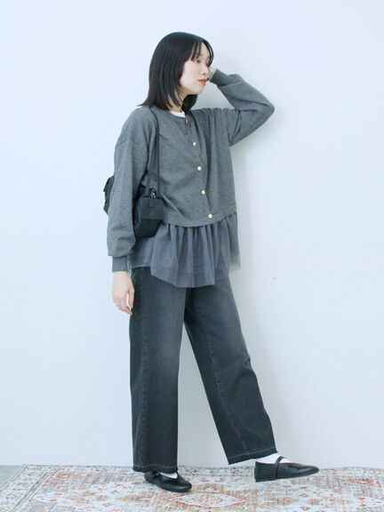 ストレートデニムパンツ（チャコールグレー/ブルー/ネイビー）｜Samansa Mos2 blue（サマンサモスモス ブルー）通販