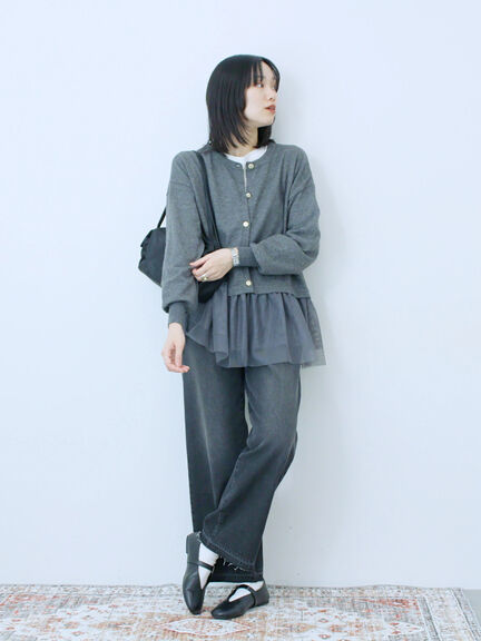 ストレートデニムパンツ（チャコールグレー/ブルー/ネイビー）｜Samansa Mos2 blue（サマンサモスモス ブルー）通販