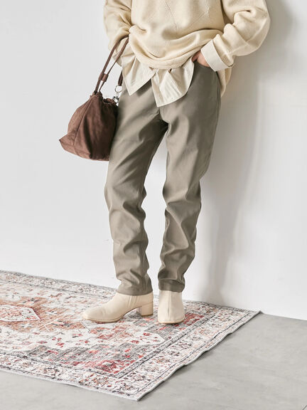 裏起毛ストレッチパンツ（グレー/チャコールグレー/ブラック/モカ）｜Samansa Mos2 blue（サマンサモスモス ブルー）通販