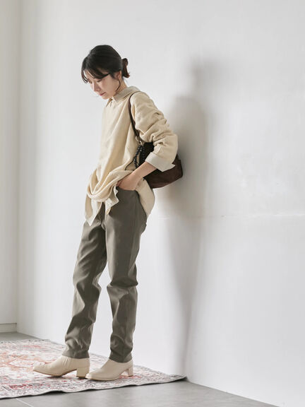 裏起毛ストレッチパンツ（グレー/チャコールグレー/ブラック/モカ）｜Samansa Mos2 blue（サマンサモスモス ブルー）通販