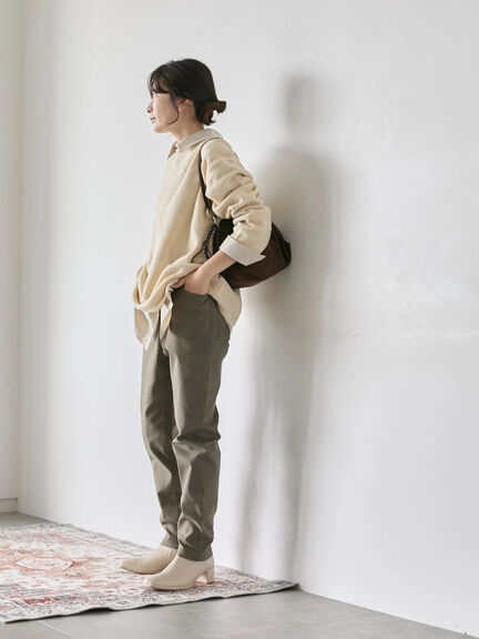 裏起毛ストレッチパンツ（グレー/チャコールグレー/ブラック/モカ）｜Samansa Mos2 blue（サマンサモスモス ブルー）通販