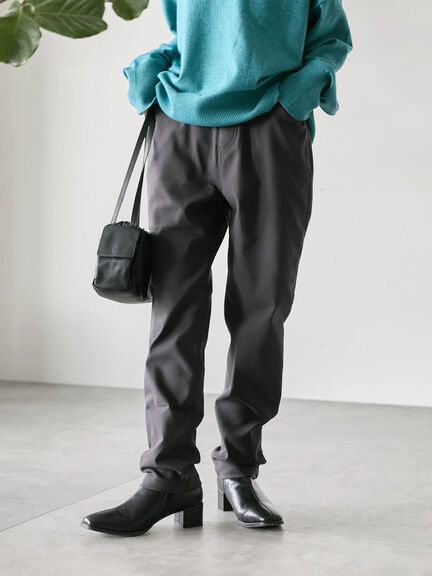 裏起毛ストレッチパンツ（グレー/チャコールグレー/ブラック/モカ）｜Samansa Mos2 blue（サマンサモスモス ブルー）通販