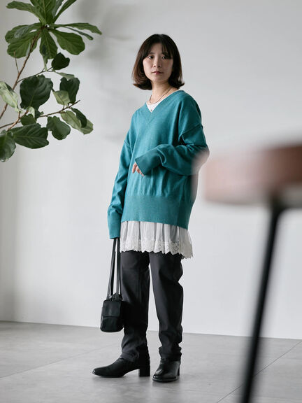 裏起毛ストレッチパンツ（グレー/チャコールグレー/ブラック/モカ）｜Samansa Mos2 blue（サマンサモスモス ブルー）通販