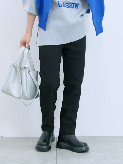 裏起毛ストレッチパンツ（グレー/チャコールグレー/ブラック/モカ）｜Samansa Mos2 blue（サマンサモスモス ブルー）通販