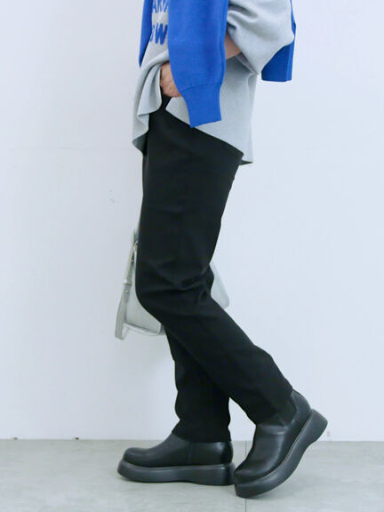 裏起毛ストレッチパンツ（グレー/チャコールグレー/ブラック/モカ）｜Samansa Mos2 blue（サマンサモスモス ブルー）通販