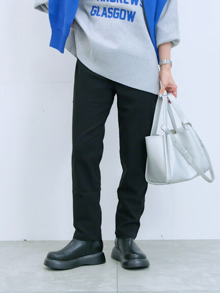 裏起毛ストレッチパンツ（グレー/チャコールグレー/ブラック/モカ）｜Samansa Mos2 blue（サマンサモスモス ブルー）通販