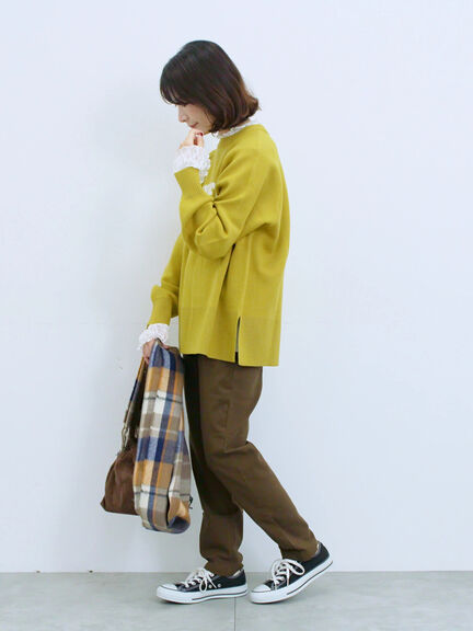 裏起毛ストレッチパンツ（グレー/チャコールグレー/ブラック/モカ）｜Samansa Mos2 blue（サマンサモスモス ブルー）通販