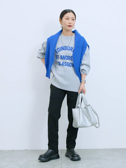 裏起毛ストレッチパンツ（グレー/チャコールグレー/ブラック/モカ）｜Samansa Mos2 blue（サマンサモスモス ブルー）通販